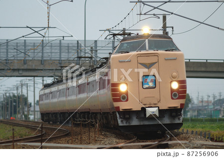 北陸本線　加賀笠間－美川　JR西日本　485系　A01編成（京都）　雷鳥 87256906