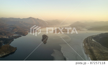 掛け軸島 ヅムルモリ 北漢江 87257118