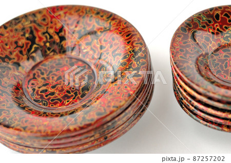 津軽塗の茶たく 87257202