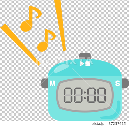 アラームが鳴っているキッチンタイマー アラームが鳴っているキッチンタイマー 87257615