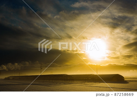 とある朝の風景 雪景色 とある朝の風景 雪景色 87258669