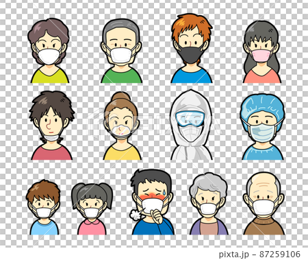 色んな種類のマスク 色んな種類のマスク 87259106