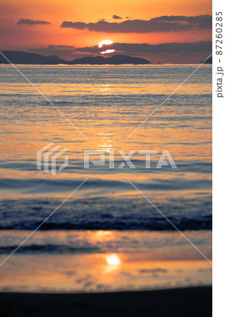 海辺の夕日① 海辺の夕日① 87260285
