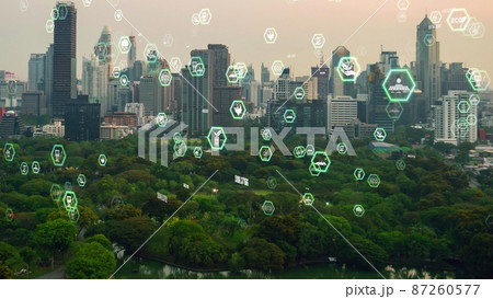 Green city technology shifting towards sustainable alteration concept 87260577