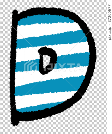 Simple and pop alphabet uppercase D decorative letter 87260677