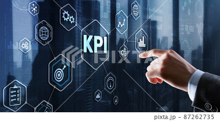 KPI Key Performance Indicator Business Internet Technology Concept on Virtual Screen 87262735