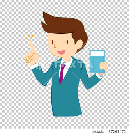 用計算器說明插圖素材 87263472