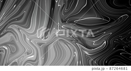 Liquid marbling paint texture background. Fluid painting abstract texture, Intensive color mix wallpaper. 87264681