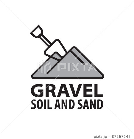 Vector logo of sand, gravel and soil extraction Vector logo of sand, gravel and soil extraction 87267542