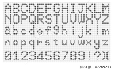Dot alphabet and numbers - Stock Illustration [87269243] - PIXTA