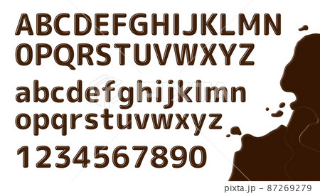 チョコレートのアルファベットと数字 チョコレートのアルファベットと数字 87269279
