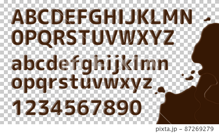 チョコレートのアルファベットと数字 チョコレートのアルファベットと数字 87269279