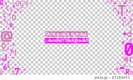 Golden ratio alphabet numbers background 87269453