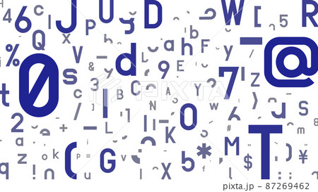 黄金比アルファベット 数字の背景のイラスト素材