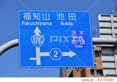 町の道路案内標識 町の道路案内標識 87270384
