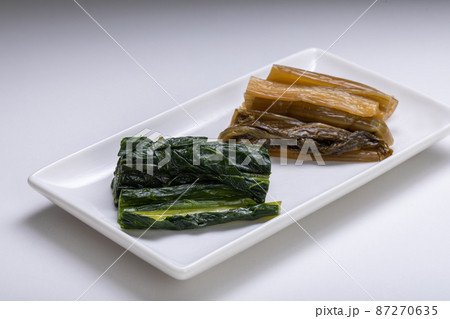 野沢菜の漬物　pickles 87270635