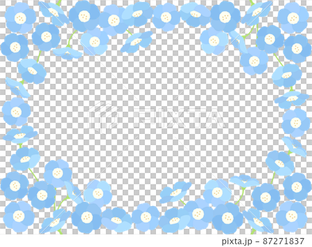ネモフィラの花のフレーム 87271837