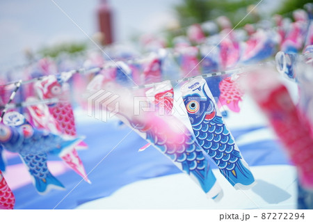 屋根より低い鯉のぼり 屋根より低い鯉のぼり 87272294