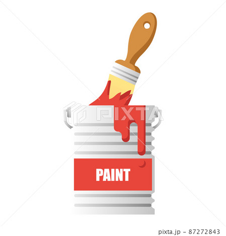 paint and brush cartoon vector illustration isolated object paint and brush cartoon vector illustration isolated object 87272843