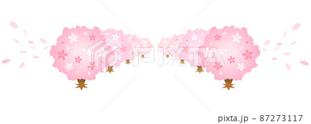 はるか遠くへ続く桜並木 入学式と卒業式 はるか遠くへ続く桜並木 入学式と卒業式 87273117