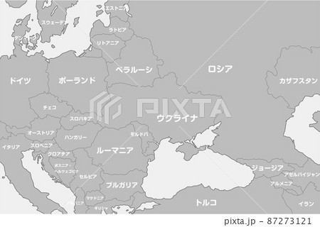 ウクライナ / ロシアとその周辺国地図・マップ イラスト