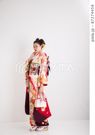 振袖を着た日本髪の女性 Japan 振袖を着た日本髪の女性 Japan 87274459