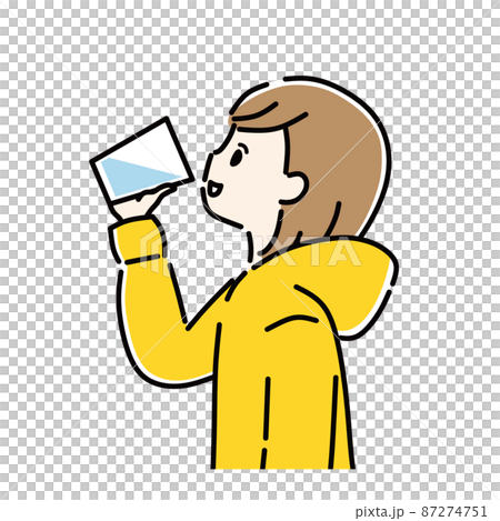 女人喝水杯 87274751