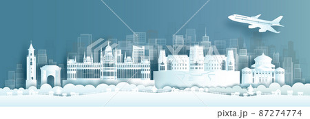 Travel landmarks architecture Romania in Bucharest famous city. 87274774