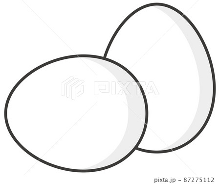 シンプルな2つのたまごのイラストのイラスト素材 [87275112] - PIXTA