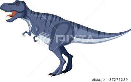 Tyrannosaurus Rex dinosaur on white background 87275289