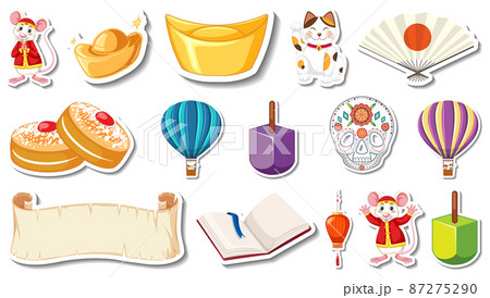 Set of different traditional objects 87275290