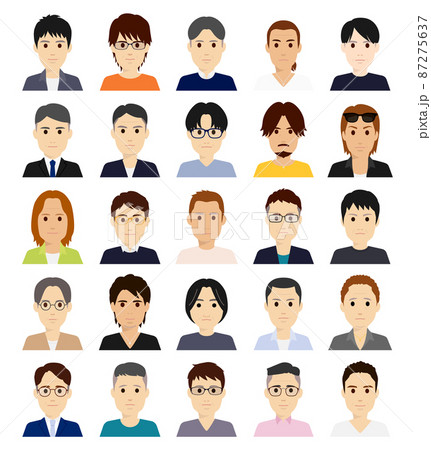 中年の男性のアバターアイコン　正面 87275637