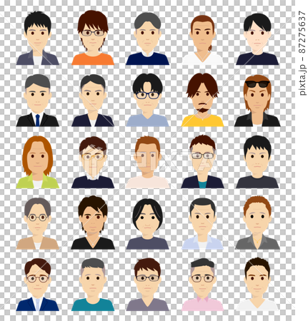 中年の男性のアバターアイコン　正面 87275637