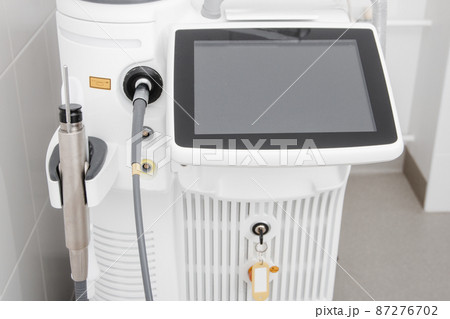 LPG massage equipment for lifting body in the beauty salon. Therapy against cellulite. Hardware cosmetology vacuum and vibration impact on the face or body. Cosmetology room in the clinic. 87276702