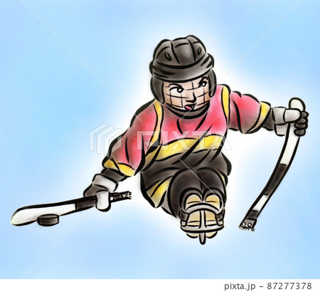 パラアイスホッケーのイラスト素材