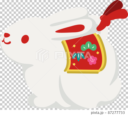 うさぎ絵 スポットライトが当たったうさぎ かわいい2023 卯年イラスト無料