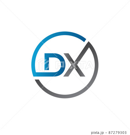 Initial DX Letter Logo Design With Creative Modern Business Typography Vector Template 87279303