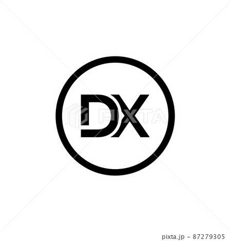 Initial DX Letter Logo Design With Creative Modern Business Typography Vector Template 87279305