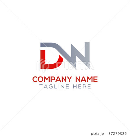 Initial DW Letter Logo Design With Creative Modern Business Typography Vector Template 87279326