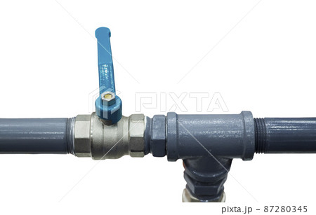 industrial pipe valve in close position for water or pressure air ; 87280345