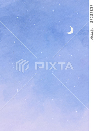 背景素材_水彩テクスチャ_星空 87282857