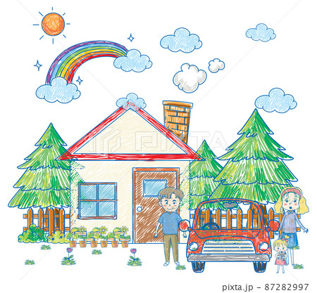 A doodle sketch design with colour 87282997