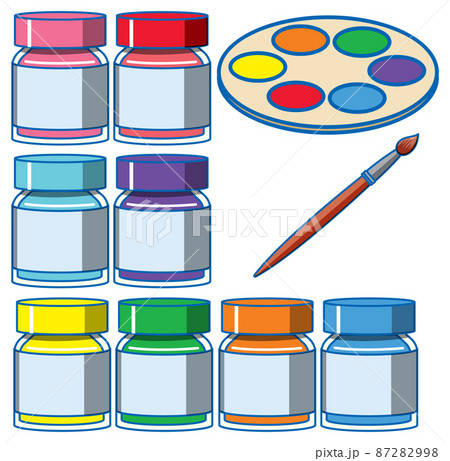 A set of watercolour on white background 87282998