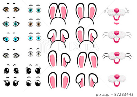 Set of creative bunny parts Set of creative bunny parts 87283443