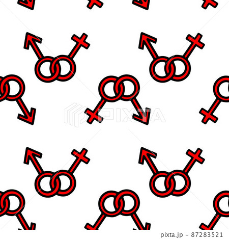 seamless pattern of Female and male gender symbols 87283521