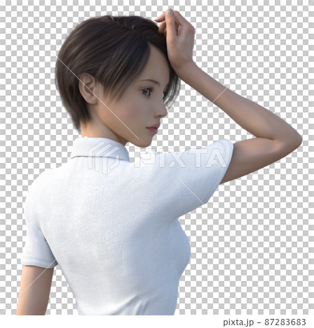 見つめる美人女性社員 perming3DCGイラスト素材 見つめる美人女性社員 perming3DCGイラスト素材 87283683