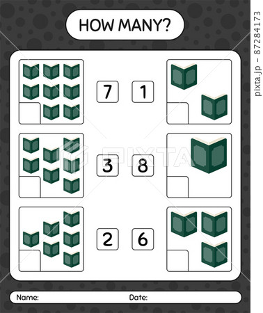 How many counting game with quran. worksheet for preschool kids, kids activity sheet, printable worksheet 87284173