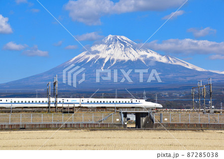富士山　東海道新幹線 87285038