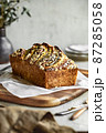 Banana Cake with Oat and Chia topping 87285058