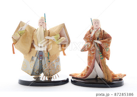 結婚式の縁起物日本人形高砂の老夫婦1の写真素材 [87285386] - PIXTA